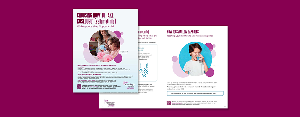 Choosing How to Take Koselugo screenshot.