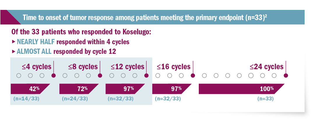 Time to Onset of Tumor Response was 7.2 Months Among Patients Meeting the Primary Endpoint 