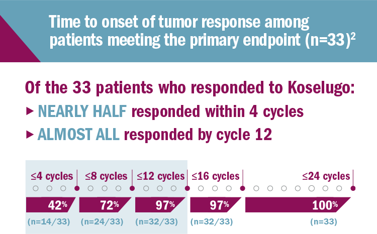 Time to Onset of Tumor Response was 7.2 Months Among Patients Meeting the Primary Endpoint